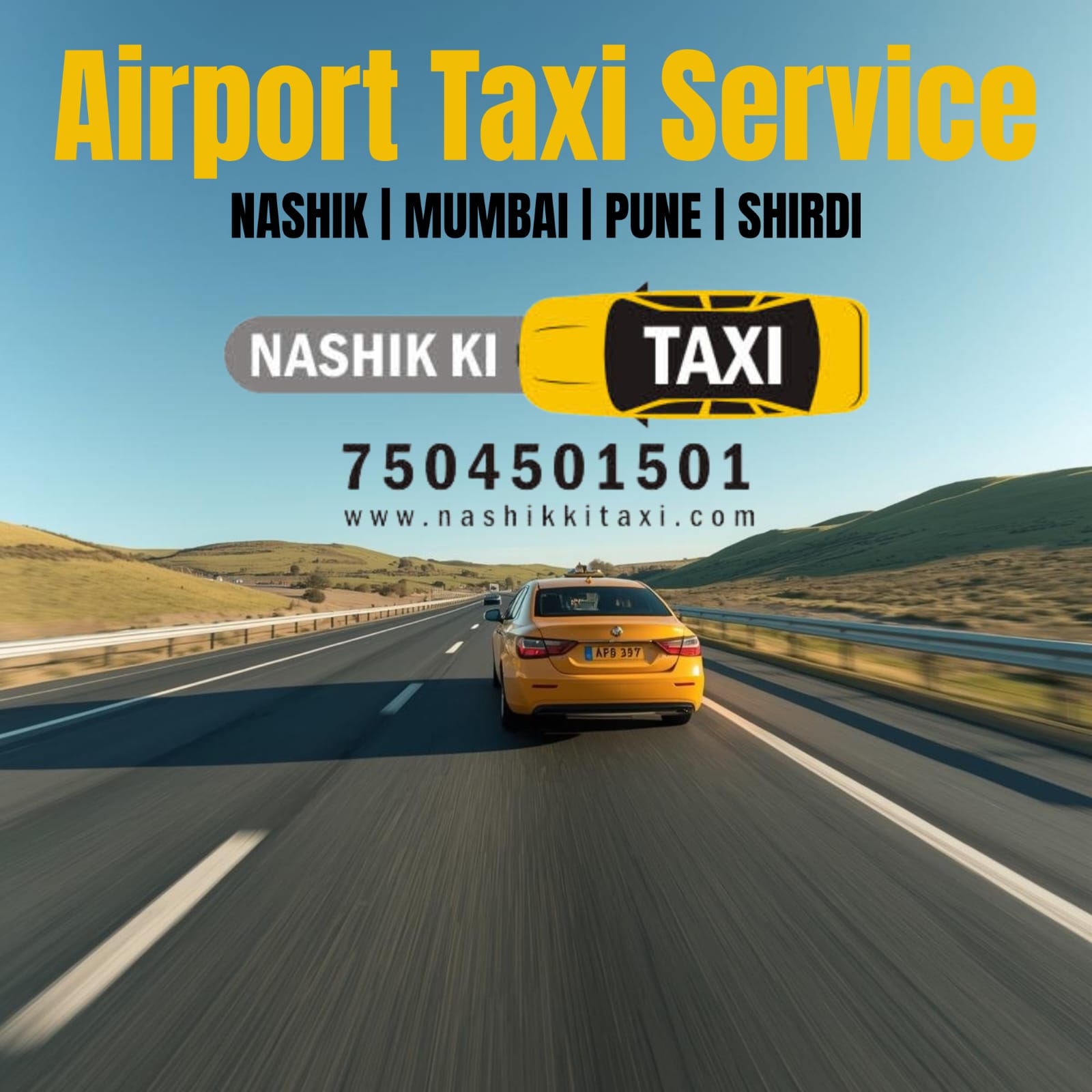 Luxury taxi ready for airport transfer